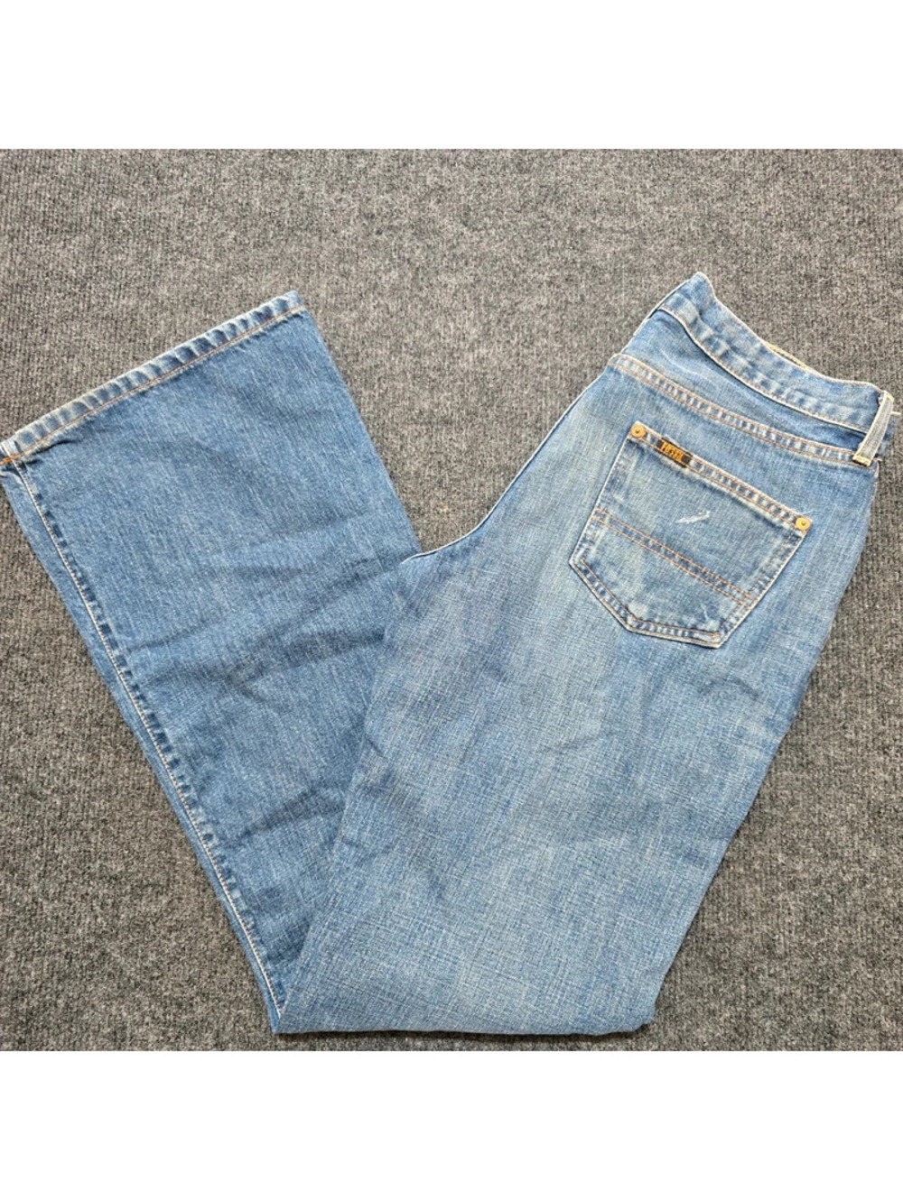 Vintage Fossil Jeans Womens 6x32 Automatic Fly Bootcut Distressed Medium Wash